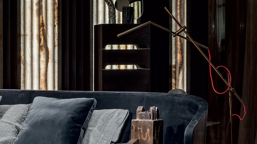 High End Pipe Light-L Floor Lamp by Henge Casa Design Group