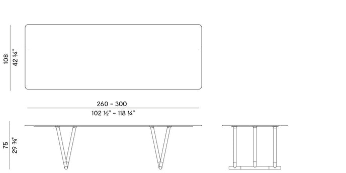 High End Pipe Table by Potocco Casa Design Group