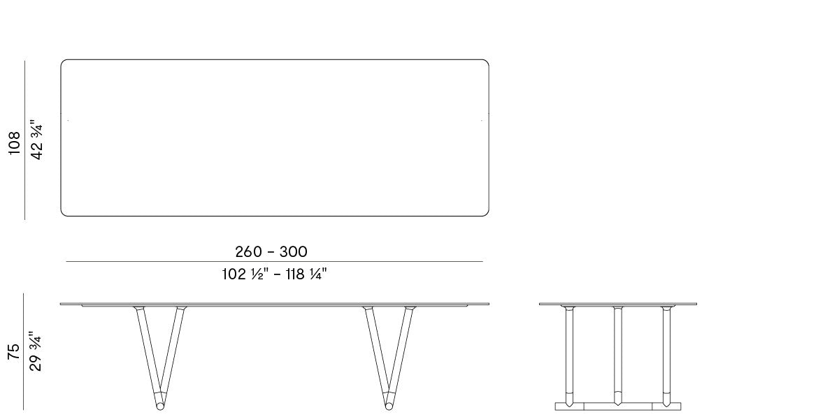 High End Pipe Table by Potocco Casa Design Group