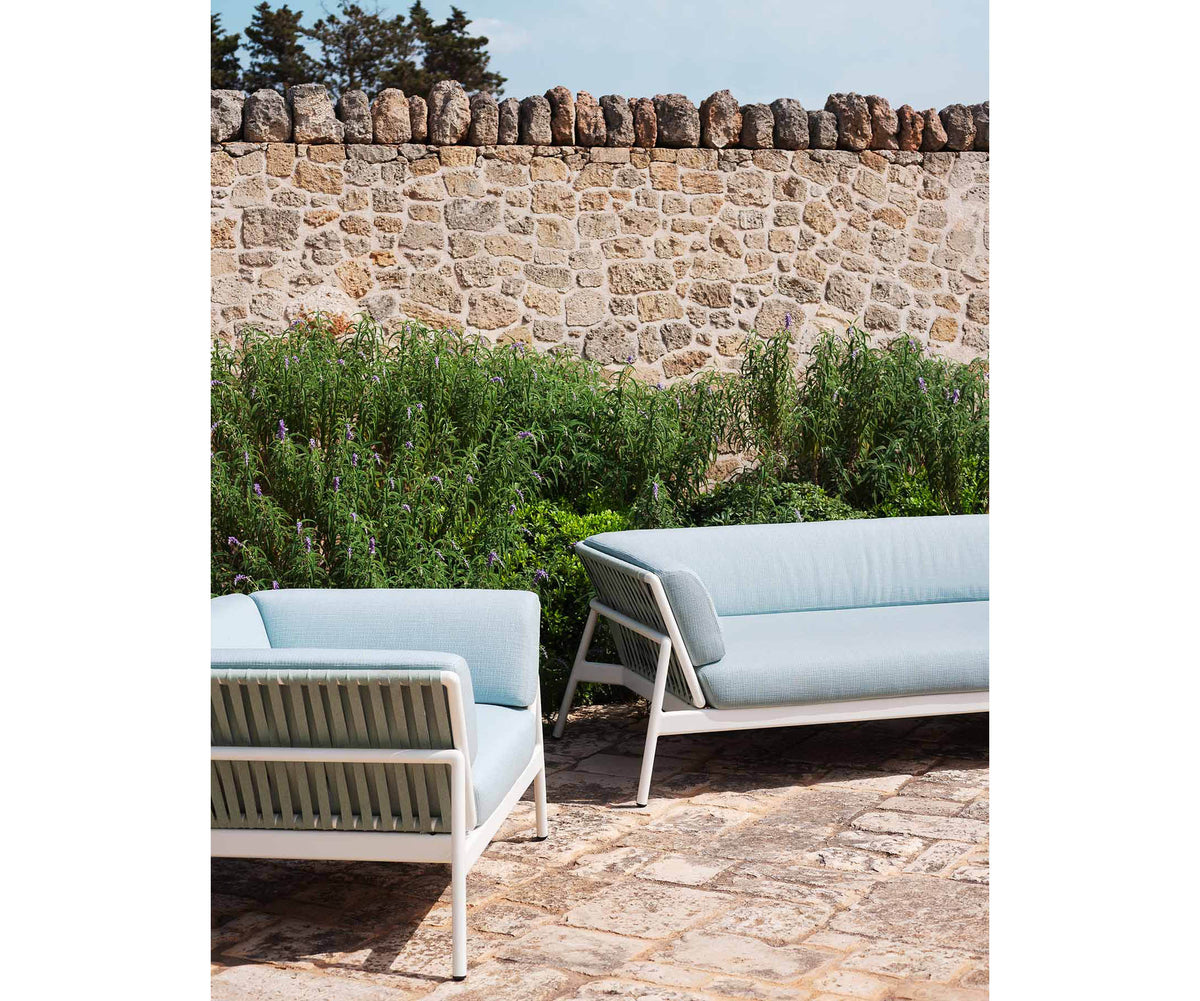 Modern and Durable Piper 003 Outdoor Sofa by Roda with Aluminum Frame and Batyline Fabric | Casa Design Group