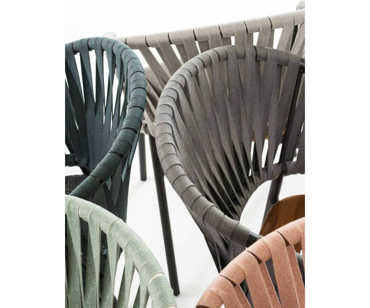 Stylish Piper 122 Comfort Outdoor Dining Chair by Roda with Aluminum Frame | Casa Design Group