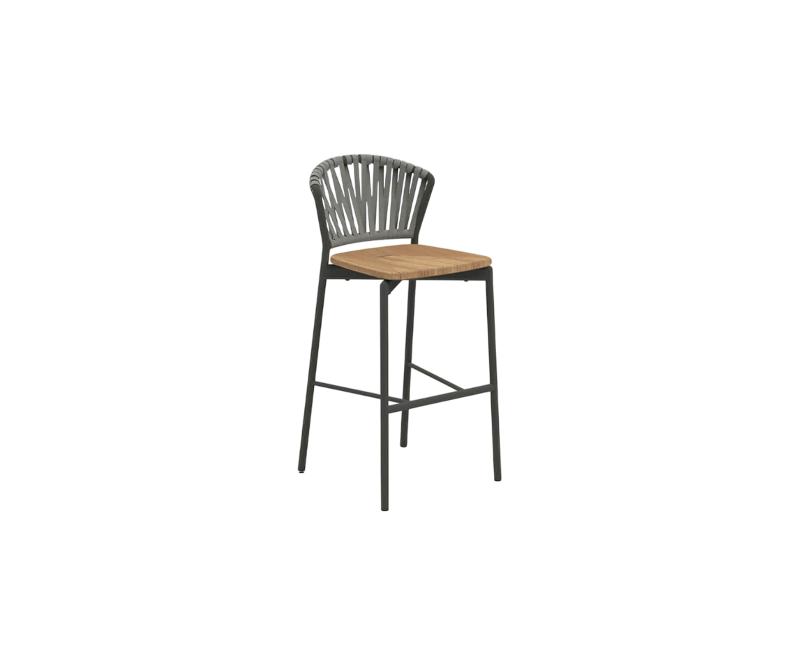 Luxury Piper 150 Bar Stool by Roda – Outdoor Barstool with Teak Seat ...