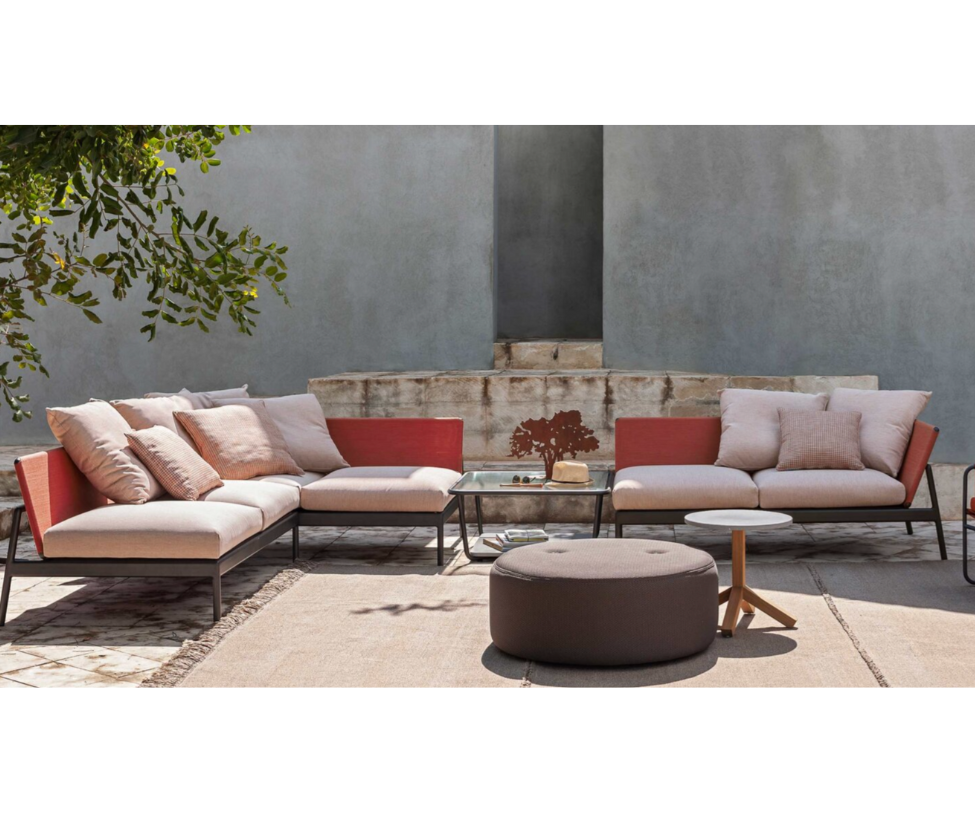 Contemporary Piper Low Back Outdoor Sectional Sofa by Roda | Casa Design Group