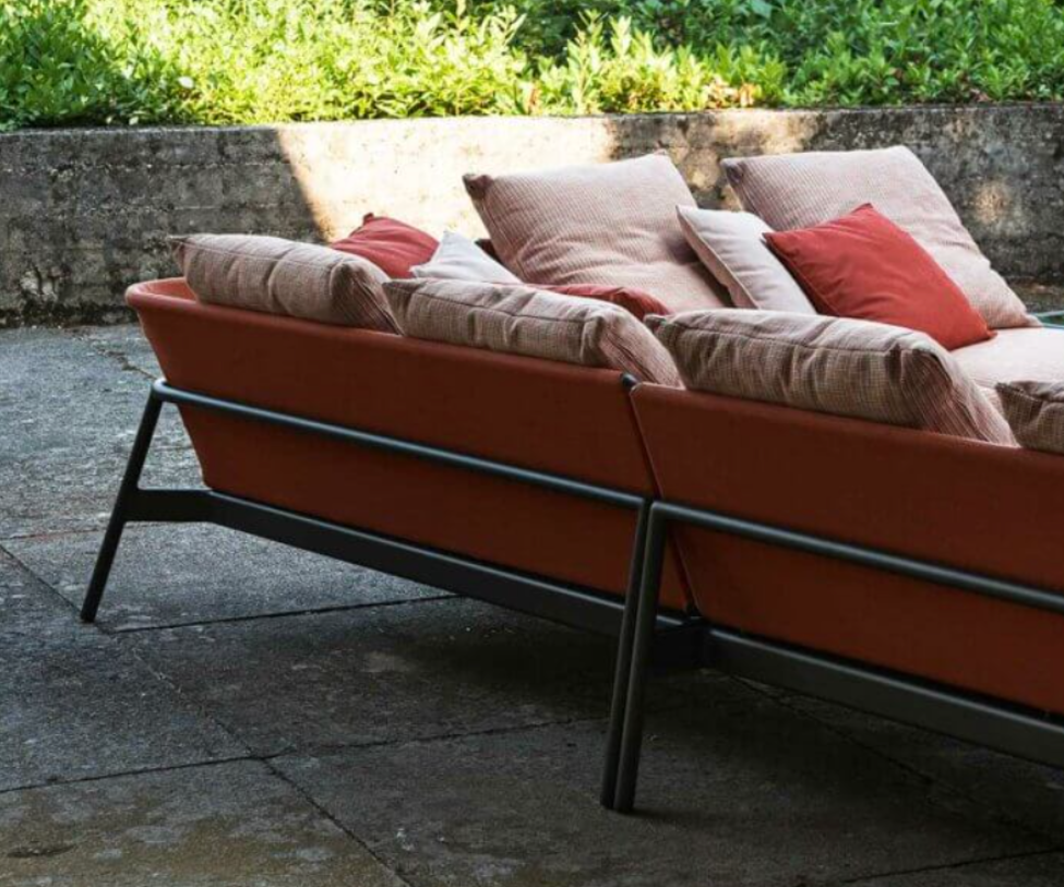 Contemporary Piper Low Back Outdoor Sectional Sofa by Roda | Casa Design Group