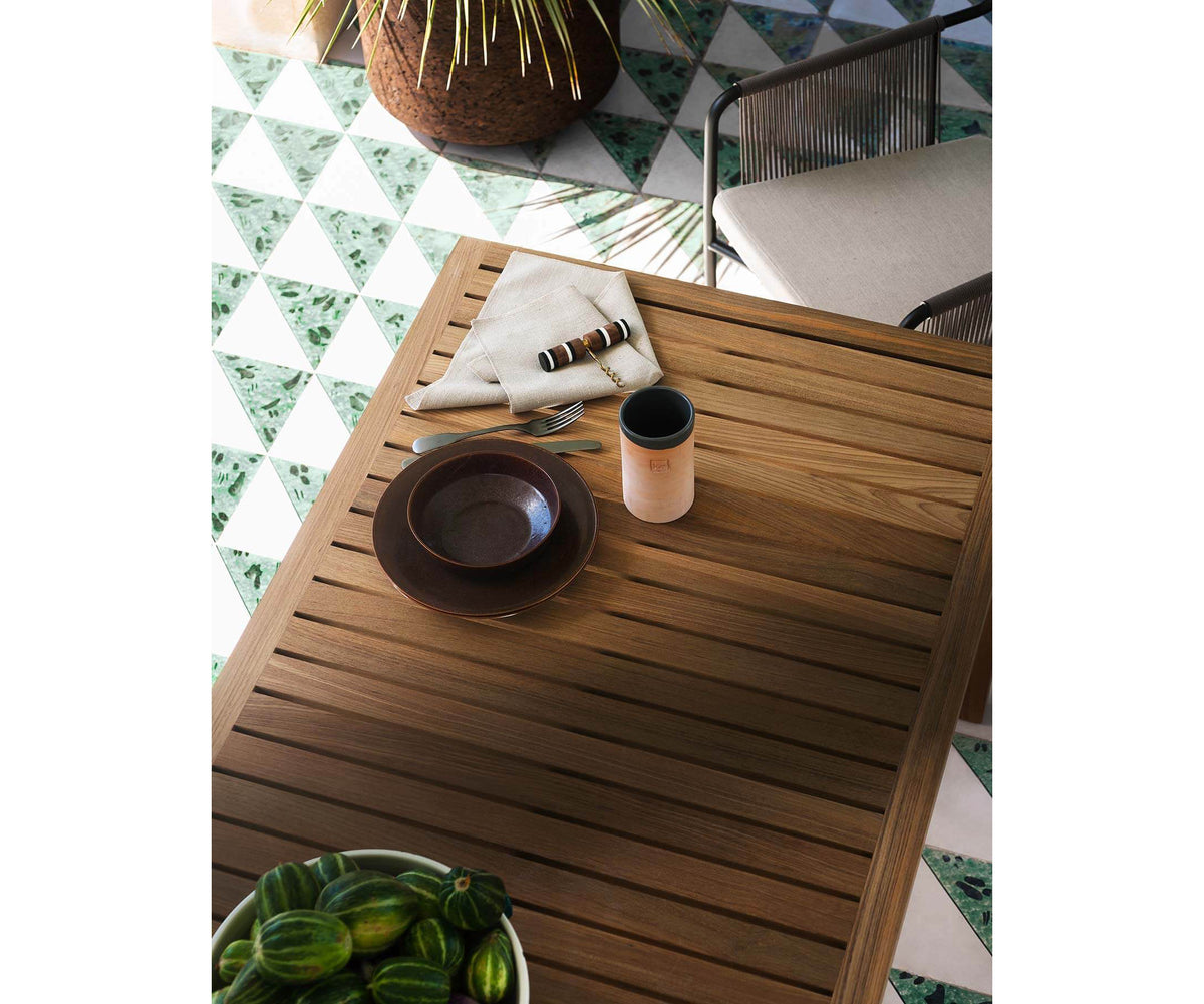 Premium Teak Plaza 066 Outdoor Dining Table by Roda | Casa Design Group