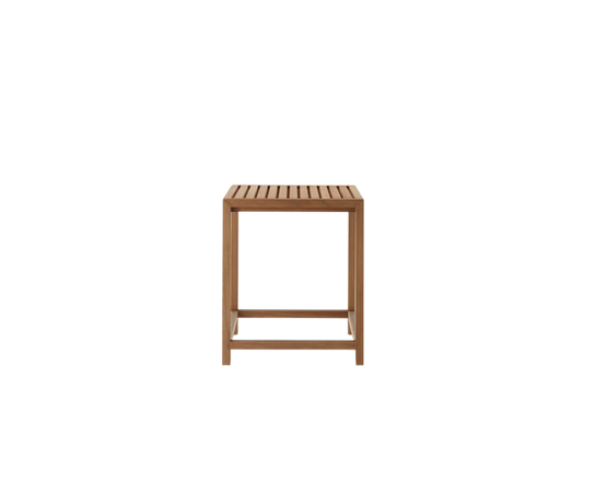 Minimalist Plaza Outdoor Teak Bar Table by Roda | Casa Design Group
