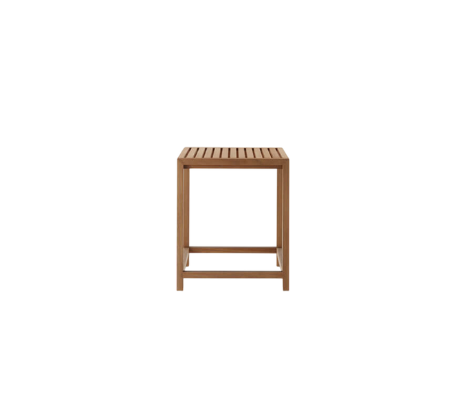 Minimalist Plaza Outdoor Teak Bar Table by Roda | Casa Design Group