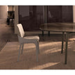 Plié dining chair by Fiam upholstered in hide leather or nubuck with metal and wood structure – Casa Design Group