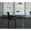 Plié dining chair by Fiam upholstered in hide leather or nubuck with metal and wood structure – Casa Design Group
