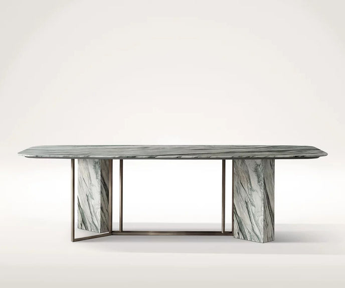Plinto Limited Edition Dining Table by Meridiani in Cipollino marble Casa Design Group