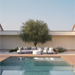 Luxury Ponente Pouf by Atmosphera in Outdoor Fabric Casa Design Group