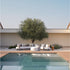 Luxury Ponente Pouf by Atmosphera in Outdoor Fabric Casa Design Group