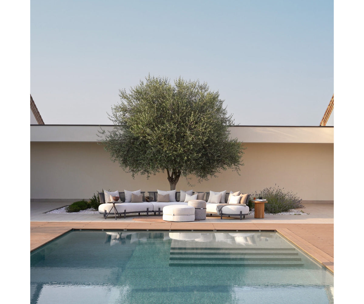 Luxury Ponente Pouf by Atmosphera in Outdoor Fabric Casa Design Group