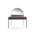 Eley luxury bedroom vanity by Porada with canaletta walnut structure, mirror, drawers and bronzoro metal base | Casa Design Group