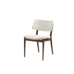 Porada Nissa Side Chair with a solid Canaletta walnut frame and fabric or leather upholstery | Casa Design Group