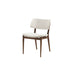 Porada Nissa Side Chair with a solid Canaletta walnut frame and fabric or leather upholstery | Casa Design Group