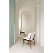 Porada Nissa Side Chair with a solid Canaletta walnut frame and fabric or leather upholstery | Casa Design Group