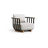 Modern Portofino Outdoor Lounge Chair in Aluminum and Teak Casa Design Group