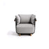 Modern Portofino Outdoor Lounge Chair in Aluminum and Teak Casa Design Group