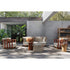 Modern Portofino Outdoor Lounge Chair in Aluminum and Teak Casa Design Group