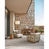 Modern Portofino Outdoor Lounge Chair in Aluminum and Teak Casa Design Group