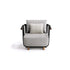 Modern Portofino Outdoor Lounge Chair in Aluminum and Teak Casa Design Group