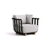 Modern Portofino Outdoor Lounge Chair in Aluminum and Teak Casa Design Group