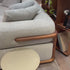 Klem floor sample sofa by Porada with Canaletta walnut frame and upholstered seating | Casa Design Group