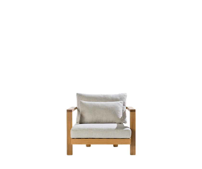 Elegant Teak Pure Outdoor Lounge Chair by Tribù | Casa Design Group