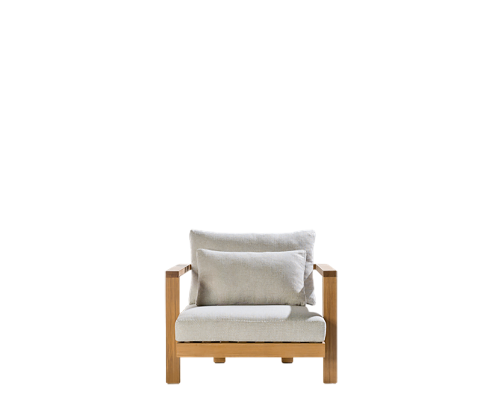 Elegant Teak Pure Outdoor Lounge Chair by Tribù | Casa Design Group