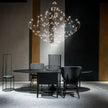 Q2 Pendant Light with Curved Nickel Structure by Baxter | Casa Design Group