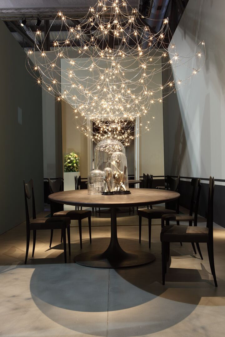 Q2 Pendant Light with Curved Nickel Structure by Baxter | Casa Design Group