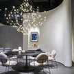 Q2 Pendant Light with Curved Nickel Structure by Baxter | Casa Design Group