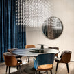 Q3 Pendant Light with Nickel Structure and Glass Sticks by Baxter | Casa Design Group