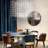 Q3 Pendant Light with Nickel Structure and Glass Sticks by Baxter | Casa Design Group