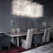 Q3 Pendant Light with Nickel Structure and Glass Sticks by Baxter | Casa Design Group