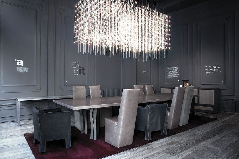 Q3 Pendant Light with Nickel Structure and Glass Sticks by Baxter | Casa Design Group