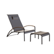 Modern QT Outdoor Lounger with Footrest by Royal Botania Casa Design Group