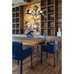 Qualina dining armchair by Enrico Pellizzoni upholstered in leather with contemporary design – Casa Design Group
