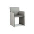 Qualina dining armchair by Enrico Pellizzoni upholstered in leather with contemporary design – Casa Design Group