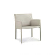 Qualina dining armchair by Enrico Pellizzoni upholstered in leather with contemporary design – Casa Design Group