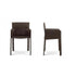 Qualina dining armchair by Enrico Pellizzoni upholstered in leather with contemporary design – Casa Design Group