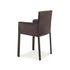 Qualina dining armchair by Enrico Pellizzoni upholstered in leather with contemporary design – Casa Design Group