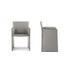 Qualina dining armchair by Enrico Pellizzoni upholstered in leather with contemporary design – Casa Design Group