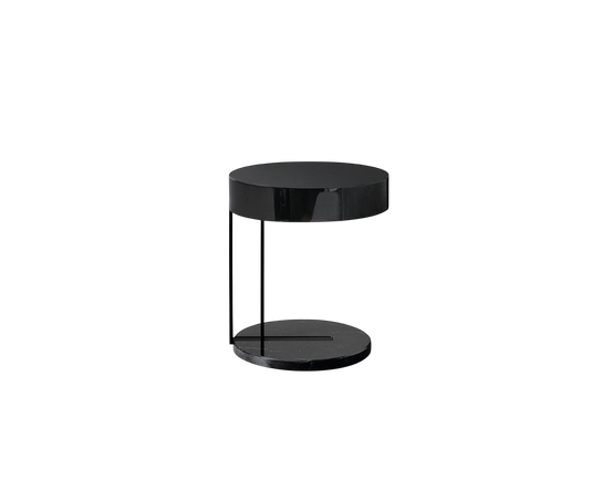 Ralf Contemporary C Table with Marble Base and Lacquered Wood Top by Meridiani | Casa Design Group