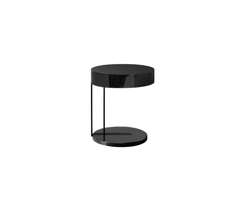 Ralf Contemporary C Table with Marble Base and Lacquered Wood Top by Meridiani | Casa Design Group