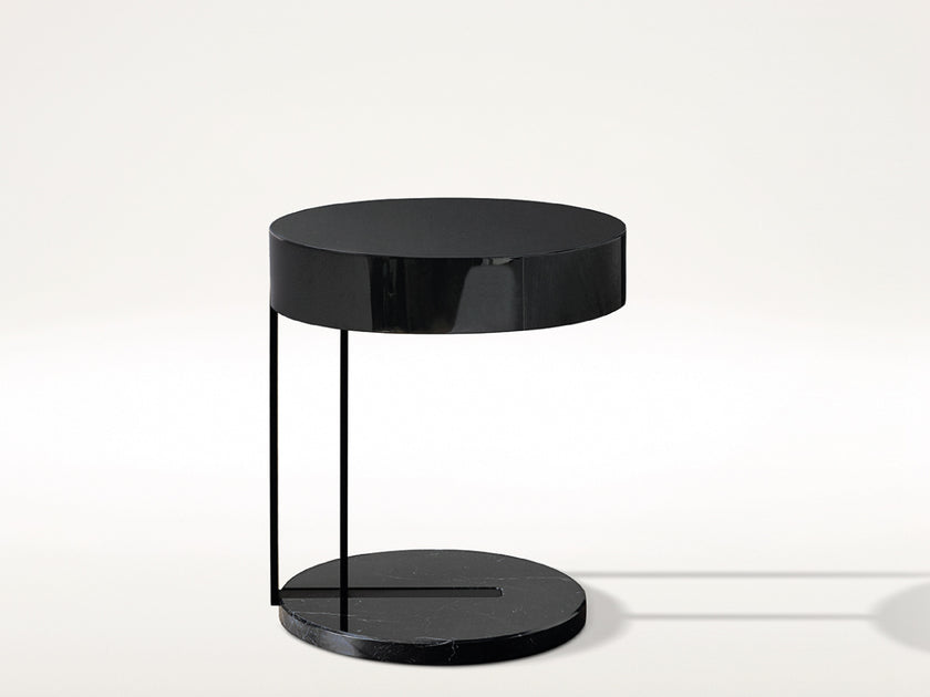 Ralf Contemporary C Table with Marble Base and Lacquered Wood Top by Meridiani | Casa Design Group