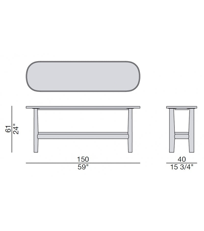 High End Rami Back Sofa Console by Porada Casa Design Group