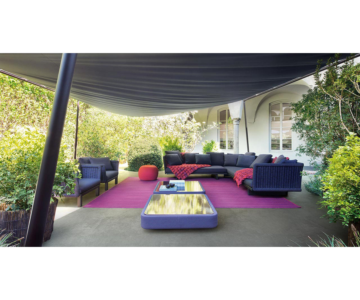 Ray Outdoor Rug by Paola Lenti | Modular design featuring solid and blend colors | Casa Design Group