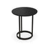 Regent Side Table RTR11 by Molteni&C designed by Vincent Van Duysen with burnished metal base and lava stone top Casa Design Group
